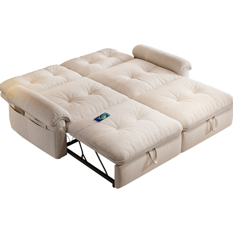 77-inch convertible sofa bed, Beige