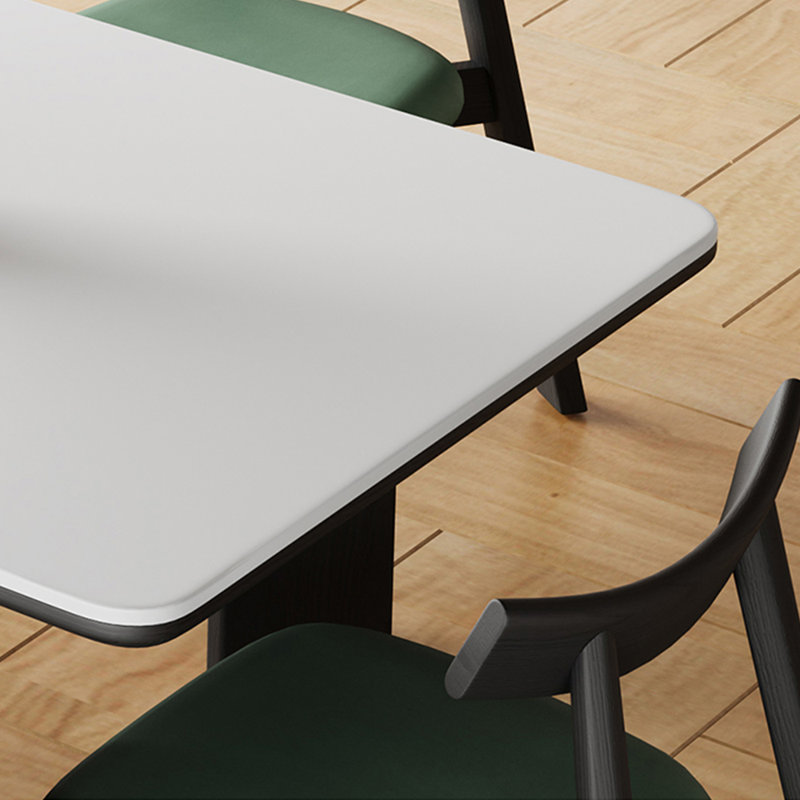 Ensemble de table de salle à manger moderne et simple en bois massif, H 29,52 po x L 62,99 po x l 31,49 po