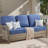 75.2 Inch Outdoor Gray Wicker Patio Sofa With T-Shape Back Cushions And 5-Inch Thick Foam,   For Porch Or Backyard Relaxation-644707483-644707482