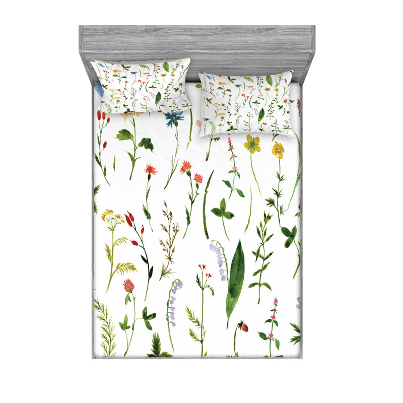 Microfiber Sheet Set, Queen Sheet + Fitted Sheet + 2 Pillowcases