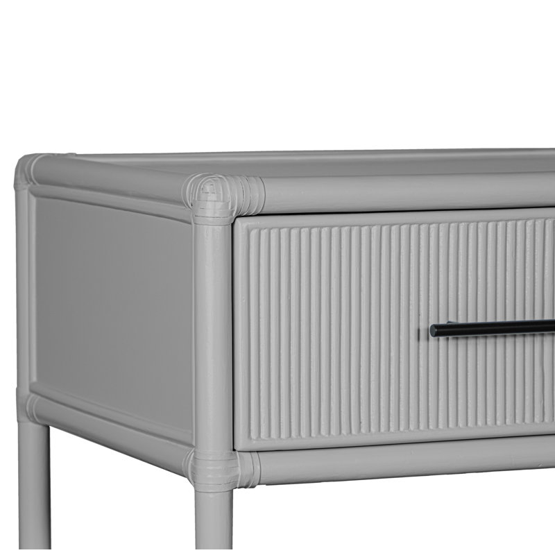 Juno One-Drawer Nightstand, Light Gray