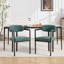 Ensemble de 2 chaises de salle à manger modernes rembourrées avec pieds en métal noir Boucle-1233390127