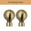 Extendable Plain Metal Curtain Pole And Hardware Set with Finials-1573254071-1573254064