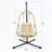 Foldable Wicker Hanging Egg Chair with Stand & C-Type Bracket – Cup Holder, Cushion & Pillow-636686667-636686670