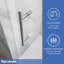 56 à 60 po X P 66 po H Porte de baignoire coulissante simple sans cadre avec Verre trempé transparent-111180570