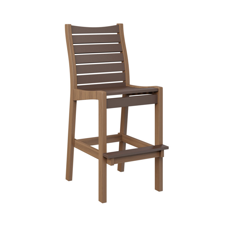 Bristol Outdoor Bar Stool, Chocolate Brown, Antique Mahogany