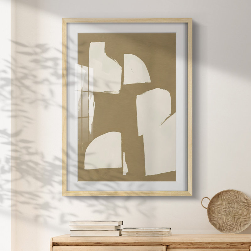 ChunkyAbstractIV-Framed Print, Natural, 28.5" H x 20.5" W