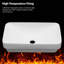Lavabo de salle de bain semi-encastré en céramique blanc 19 po x 12 po - vasque de comptoir