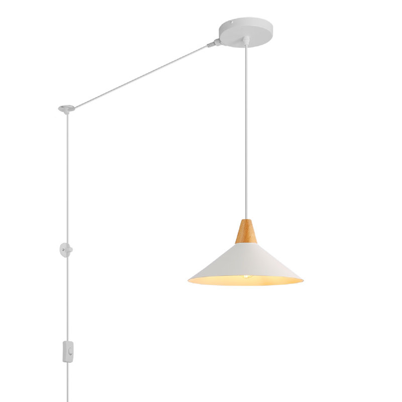 Luminaire suspendu suspendu moderne à cordon réglable en hauteur 10,2 po Modern