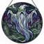 Panneau de vitrail 12 "H Ghostly