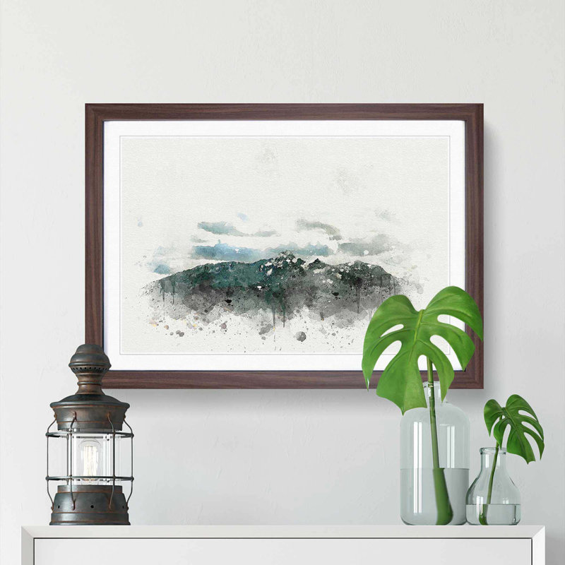 The Rocky Mountains of California in Abstract - Framed Print, Walnut, 40cm H x 60cm W x 2cm D