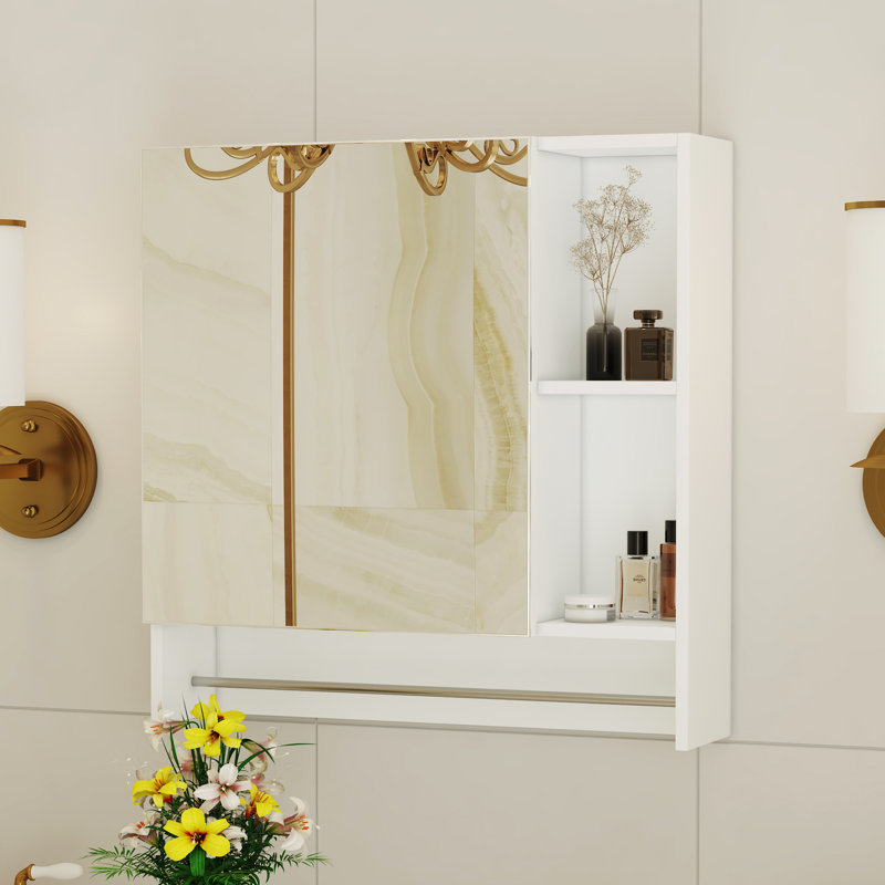 Armoire à miroir compacte en MDF pour salle de bain moderne et plus
