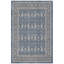 Tapis Delacroix traditionnel à motif floral intégral bleu, gris et crème, lavable à la machine, antidérapant, à poils courts, pour l'intérieur et l'extérieur, adapté aux animaux domestiques, idéal pour le salon, la chambre, la salle à manger, l'entrée, le corridor ou le bureau.-1440638631