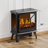Cythina 24 ” Freestanding Electric Fireplace Stove Heater with Remote Control & Smart APP