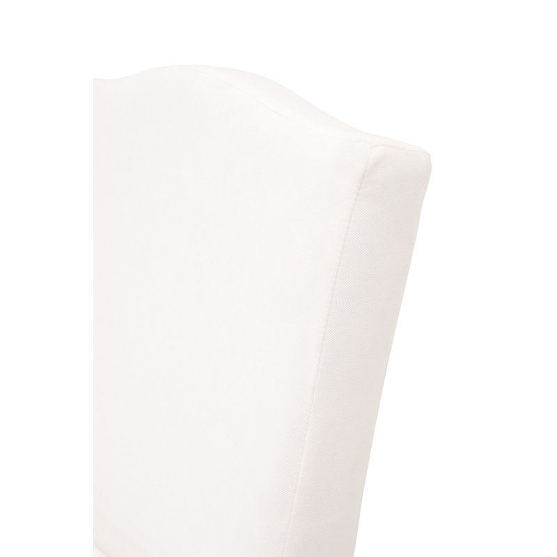 White Wood Parsons Side Chair with Slipcover