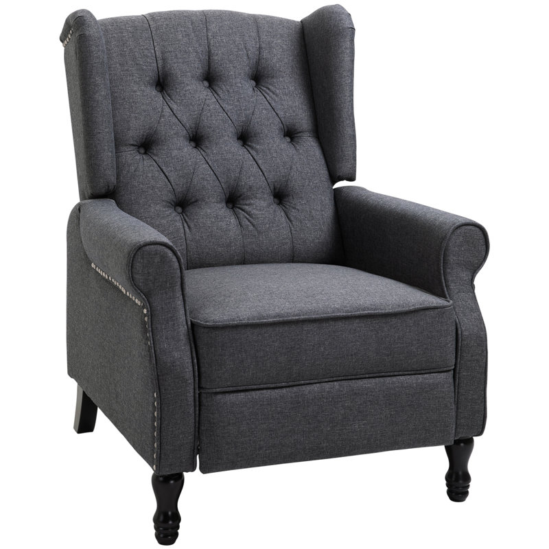 Fauteuil inclinable ajustable en lin ajustable rétro pour un plaisir relaxant et élégant
