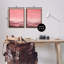 «Pink Calm Seascape», ensemble de 2 toiles flottantes encadrées par Grace Popp-554607931-554607872