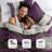 Boulder Stripe Purple Pieced Microsuede Cozy 3-Piece King/Cal King Comforter Set-101774806-102217717