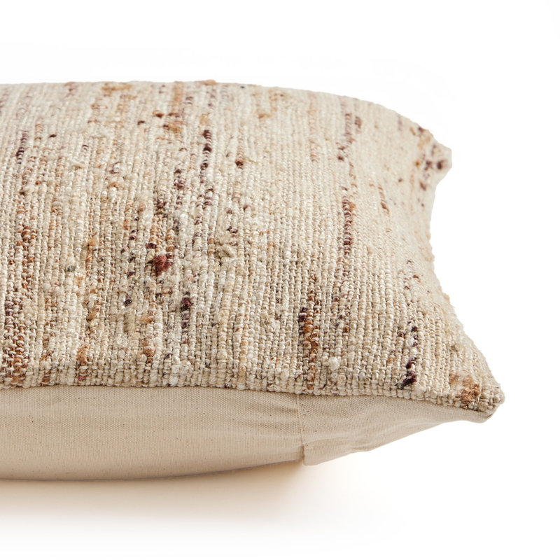 Coussin beige tissé Pembreley, H 20 po x l 20 po, Carré