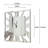 Mirrored Roman numerals decorative square glass large wall clock