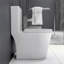 Petite toilette compacte une pièce à double chasse, profondeur courte de 23 pouces pour petite salle de bain, blanc
