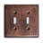 Hand Hammered 2-Gang Toggle Light Switch Wall Plate-48323354