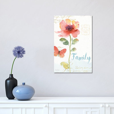 Rainbow Seeds Floral IX Family by Lisa Audit - Wrapped Canvas Print