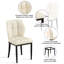 Faux Leather Dining Chairs, Upholstered Wide Backrest High Back Kitchen Chairs-944389571