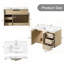 Meuble-lavabo mural simple flottant 36 po avec lavabo en céramique 36 po