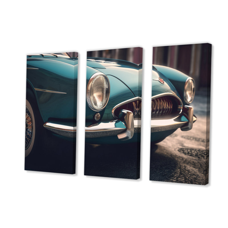 Ensemble de salon Vintage Oldtimer Classic Car Elegance IV - Classic Cars Wall Art, H 40 po x l 60 po x P 1 po
