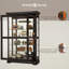 Vitrine grand format Kane II, porte coulissante biseautée verrouillable, deux lumières incandescentes-411088071