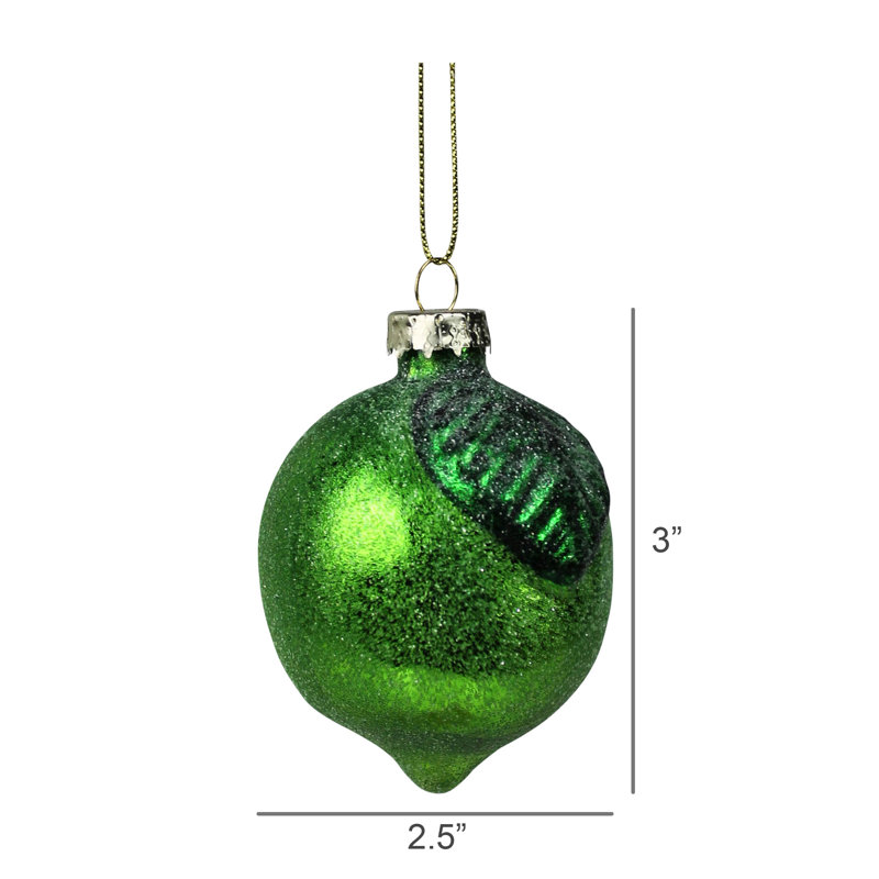 Ornement lime, verre, Vert