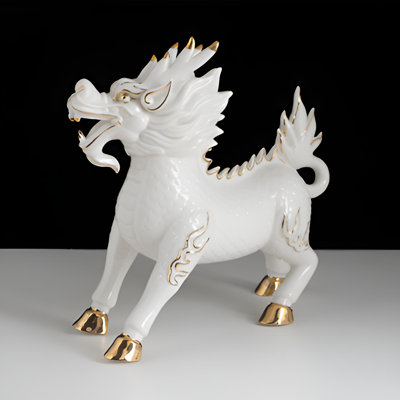 Exquisite Ceramic Kylin Sculpture – A Symbol Of Prosperity