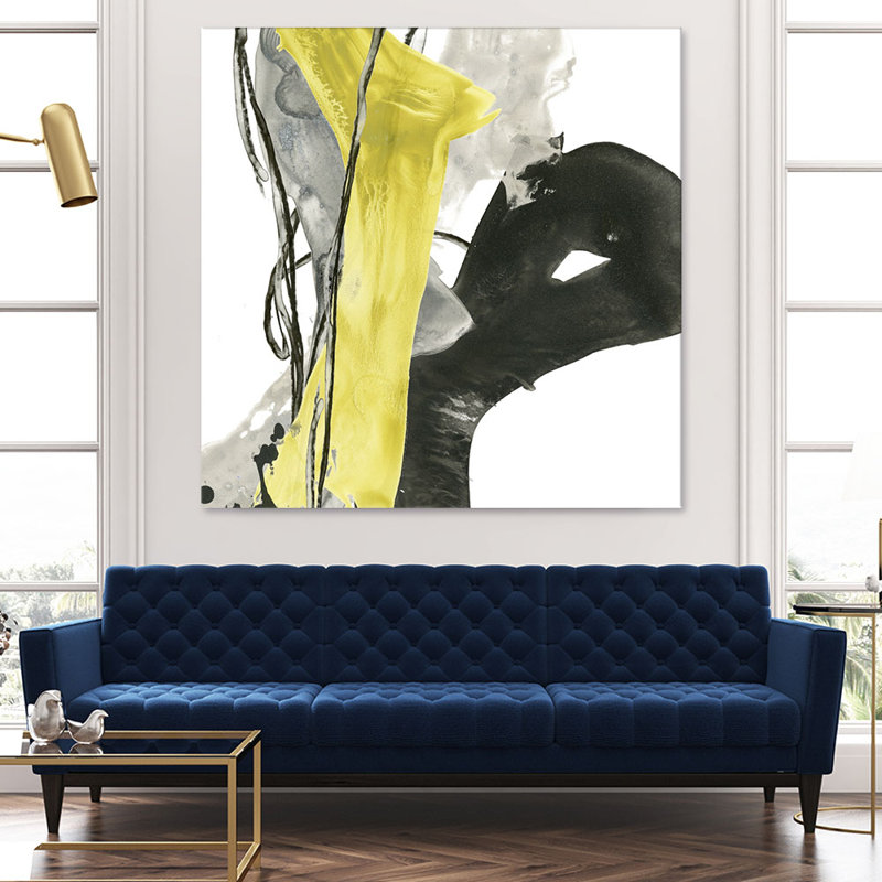 «Citron Flux I» par June Erica Vess, reproduction d'art sur toile tendue, H 54 po x l 54 po x P 1,5 po