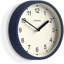 JONES CLOCKS The Spin - Petite horloge murale ronde - Horloge à quartz bleu indigo moderne - Accessoire de cuisine pour la maison, le salon et le bureau - À piles