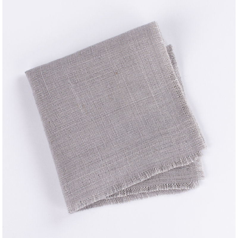 Raphael Linen Cokctail Napkins, Grey