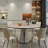 Modern Simple Microlite Round Dining Table Set