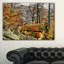 Train in Forest - Reproduction de paysage sur bois de pin naturel-35124705-35124711