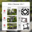 43.7''L Powder Coated Steel Outdoor Bencl