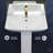Sublime Two-Piece Glossy White Ceramic Rectangular Pedestal Sink-101370110
