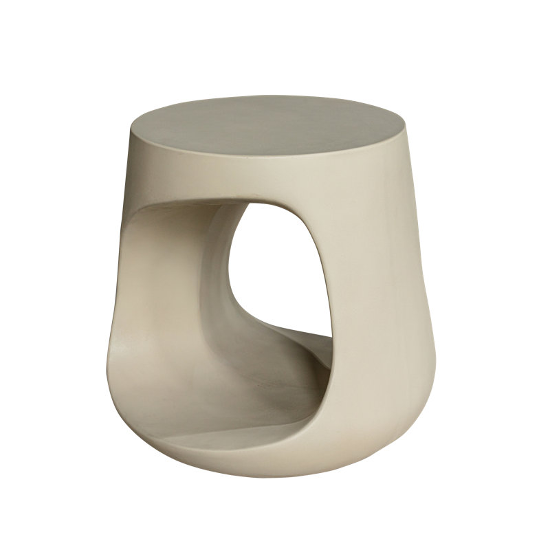 Tabouret de bar d'extérieur Trae, Crème