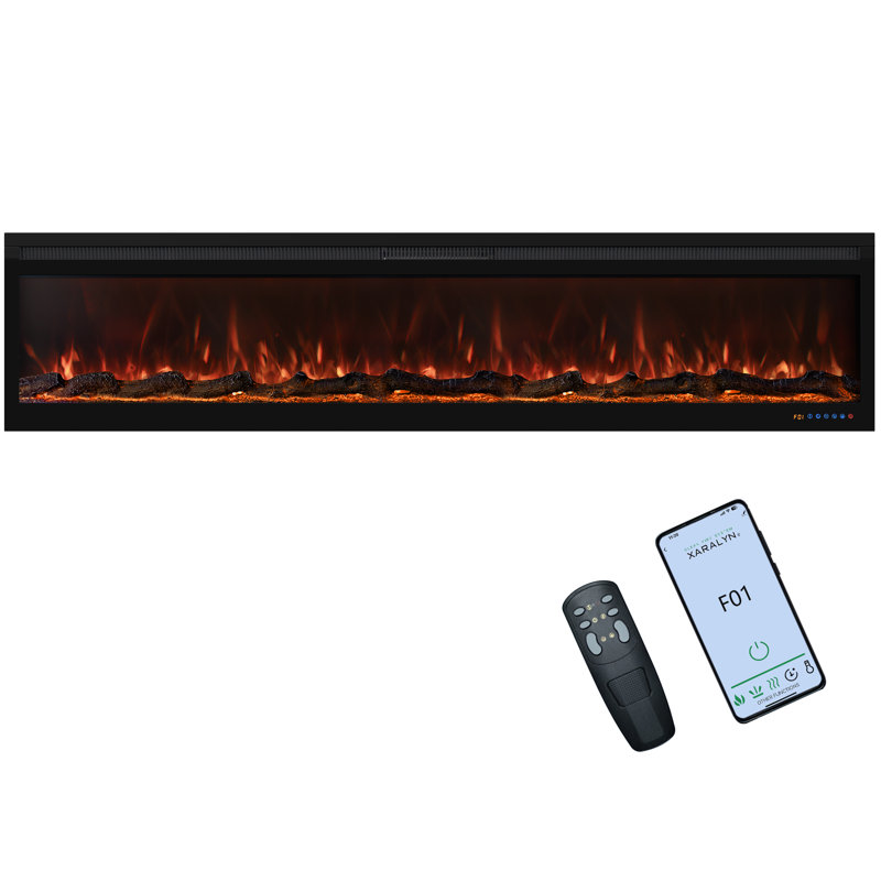 Electric Fireplace, 17.7" H x 72" W x 6.6" D