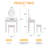 Iliany Vanity with Lighted Mirror, Makeup Vanity Set, Girls Dressing Desk with Stool and 4 Drawers-1642999858