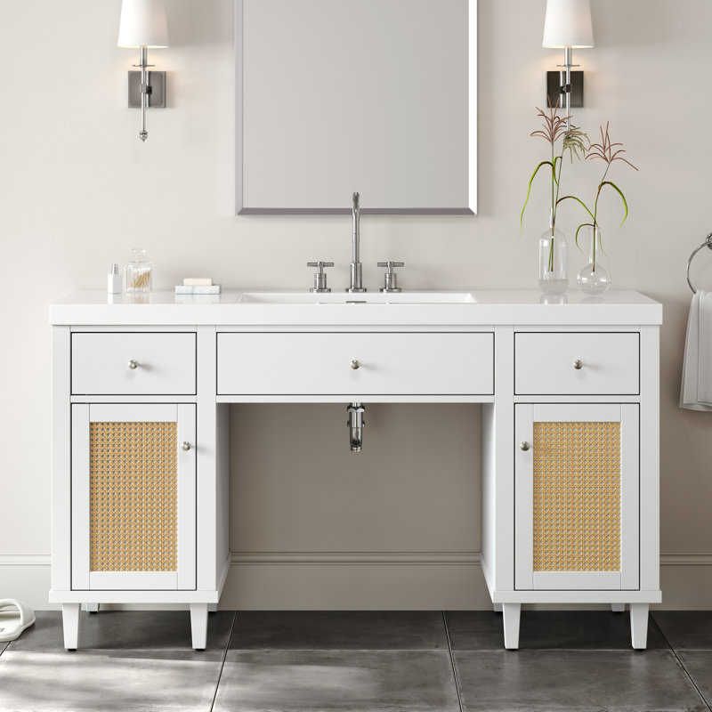 Meuble-lavabo 60 po avec lavabo SMC, White