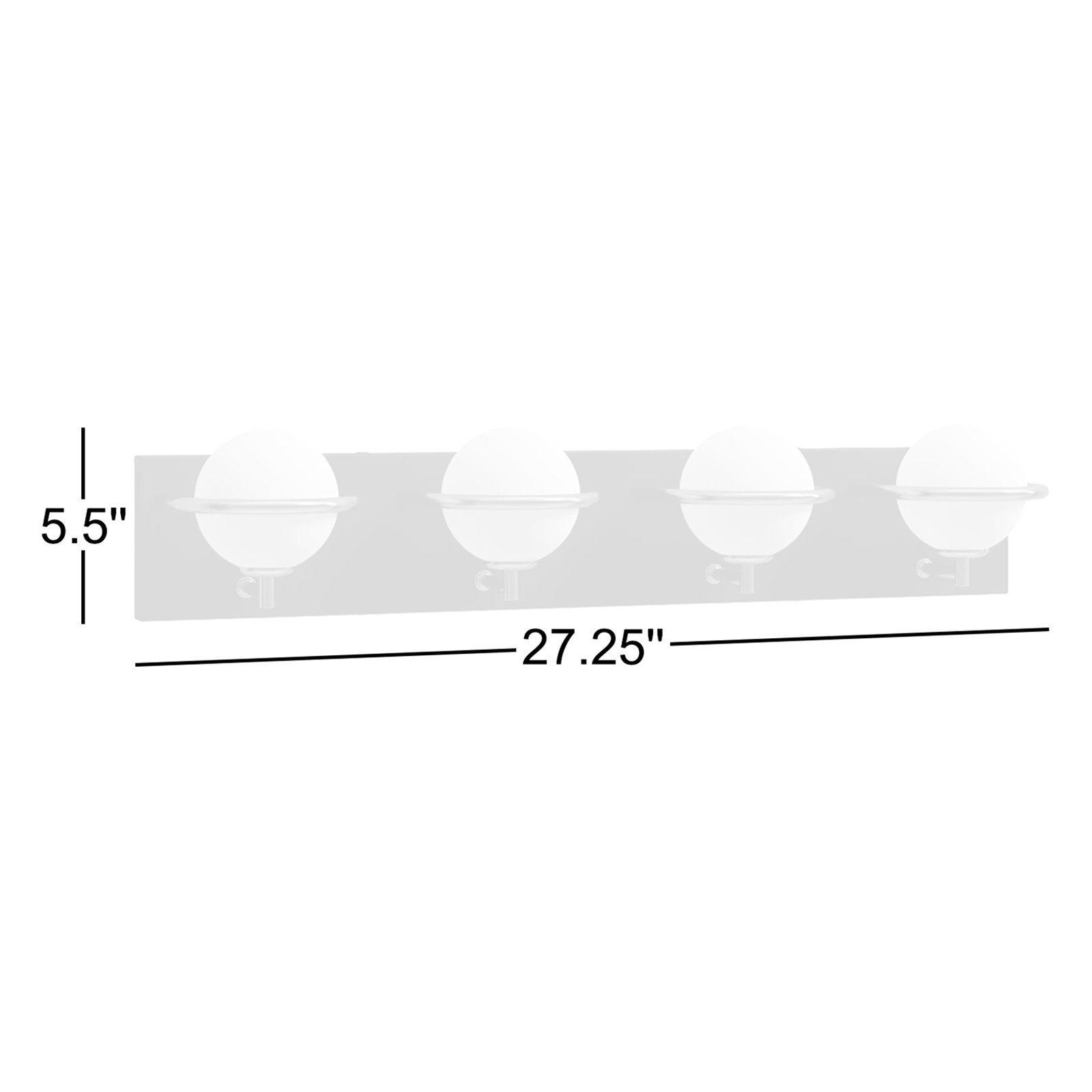 Bertram 4 Light Frosted Dimmable Vanity Light