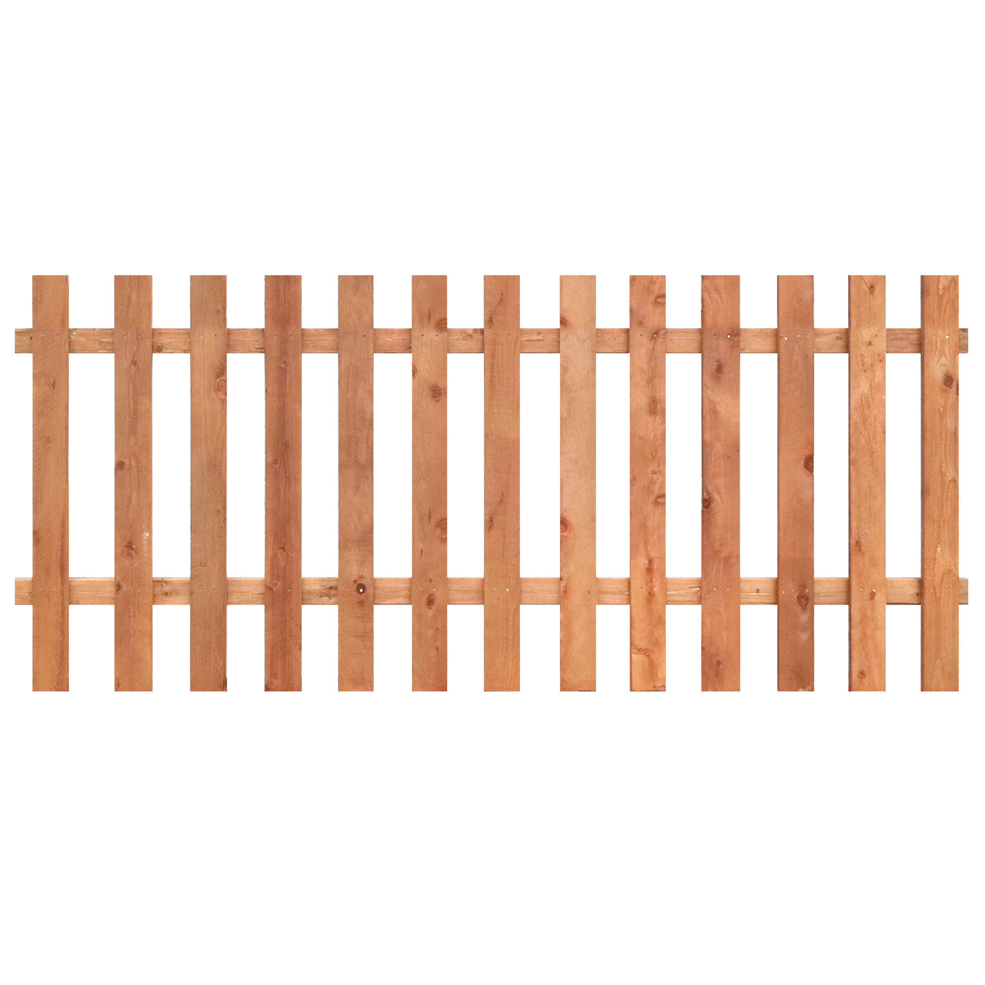 3-ft x 8-ft Cedar French Gothic Spaced Picket Fence Panel in the Wood Fence  Panels department at