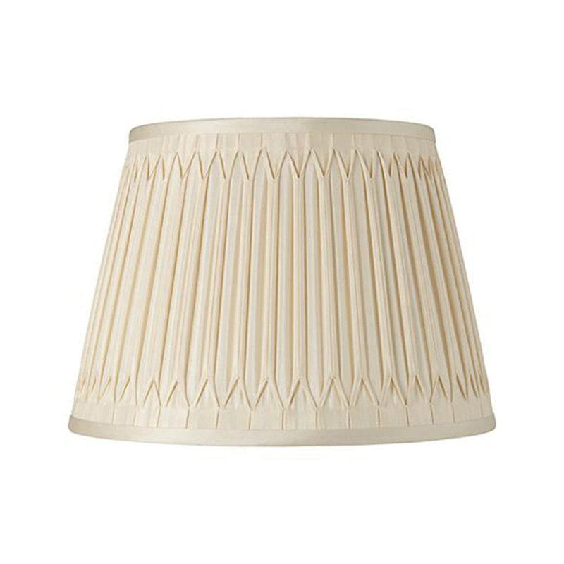 Full Smocked Silk Empire Lamp Shade, 10" H x 16" W x 16" D