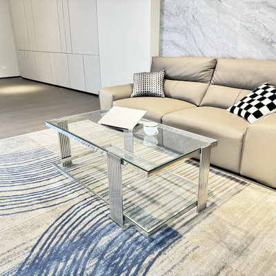 Clate Glass Top Single Coffee Table