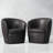 Azurdee Top Grain Genuine Italian Leather Swivel Barrel Chair (Set of 2)-107150430
