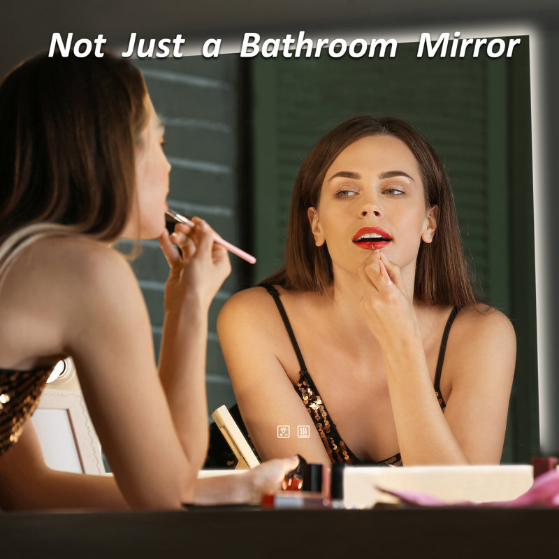 Miroir mural sans cadre Naliyah, 48 po x 30 po